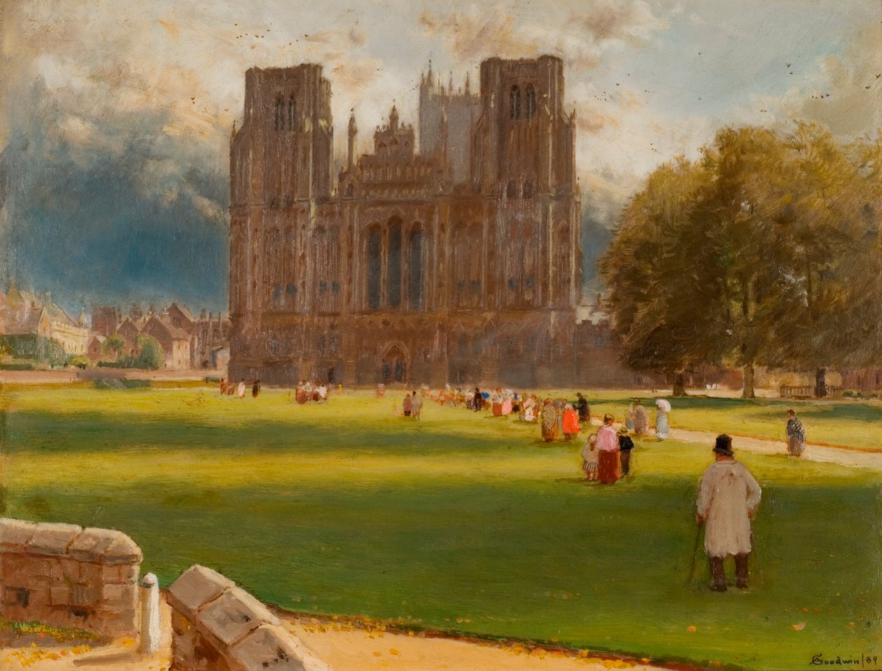 Katedrála ve Wellsu, 1889 od Albert Goodwin
