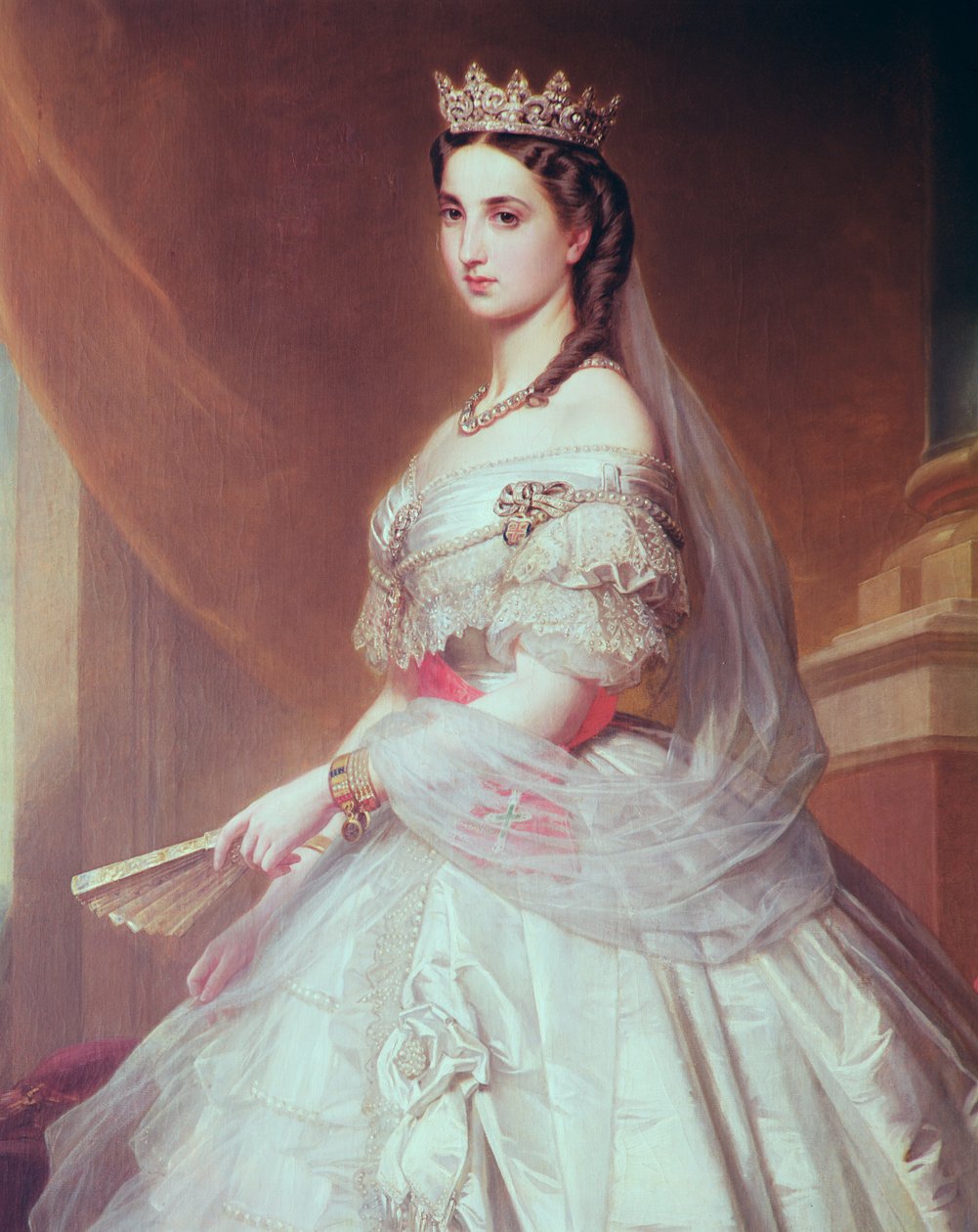 Portrét Charlotte Saxe-Cobourg-Gotha (1840-1927), princezna Belgie a císařovna Mexika od Albert Graefle