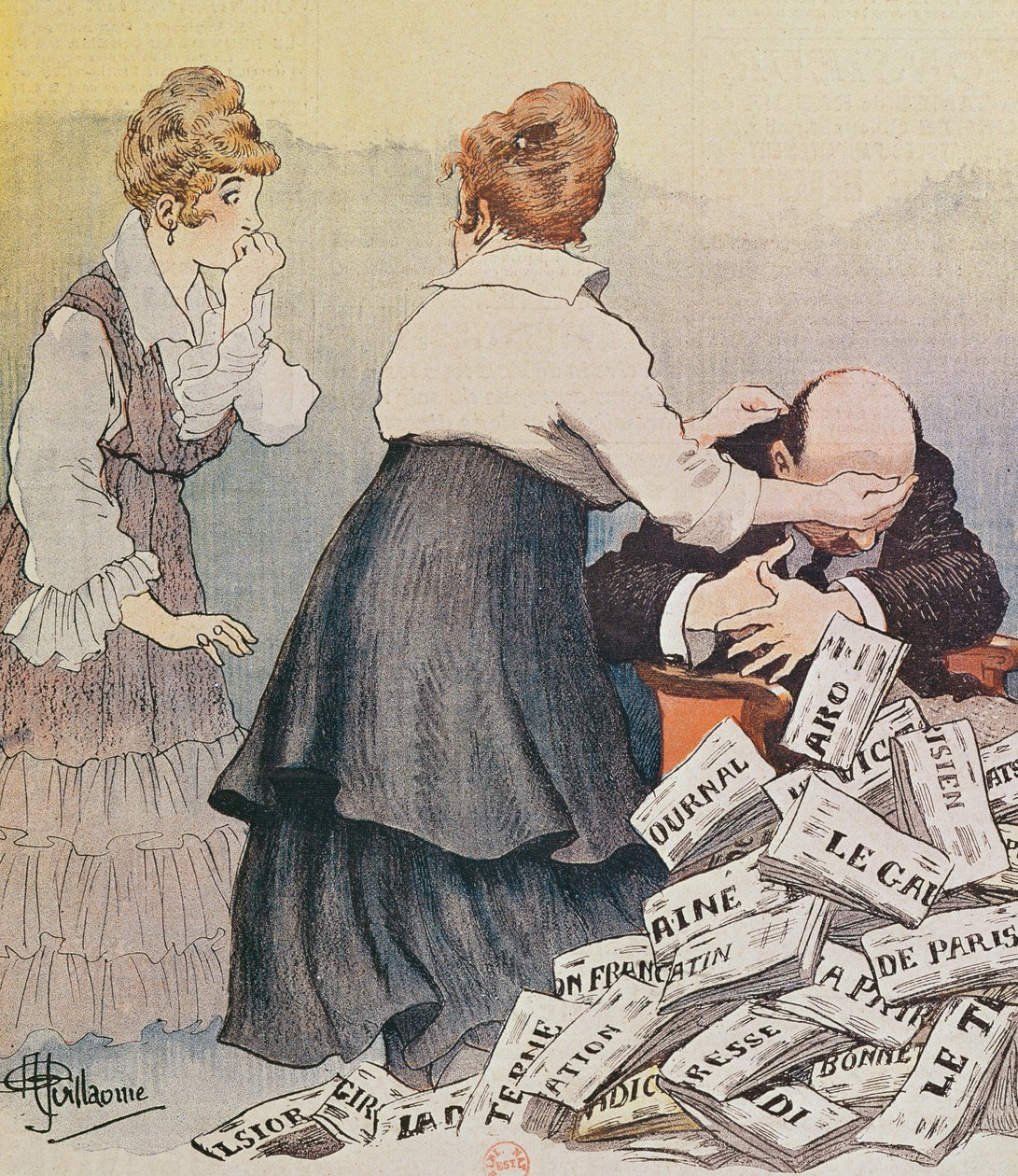 Rizika civilisty, z „Le Rire“, 15. dubna 1916 od Albert Guillaume