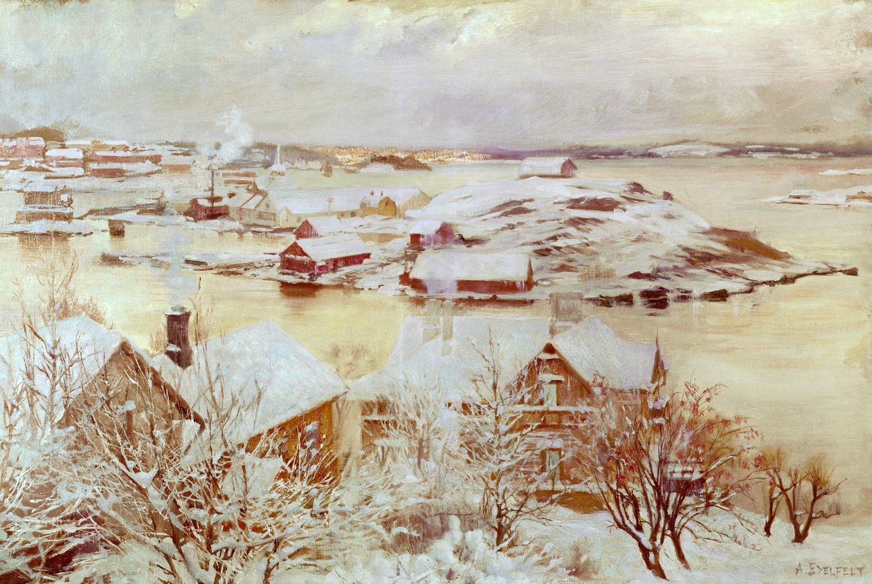 Prosincový den (ve Finsku) kolem roku 1893 od Albert Gustaf Aristides Edelfelt