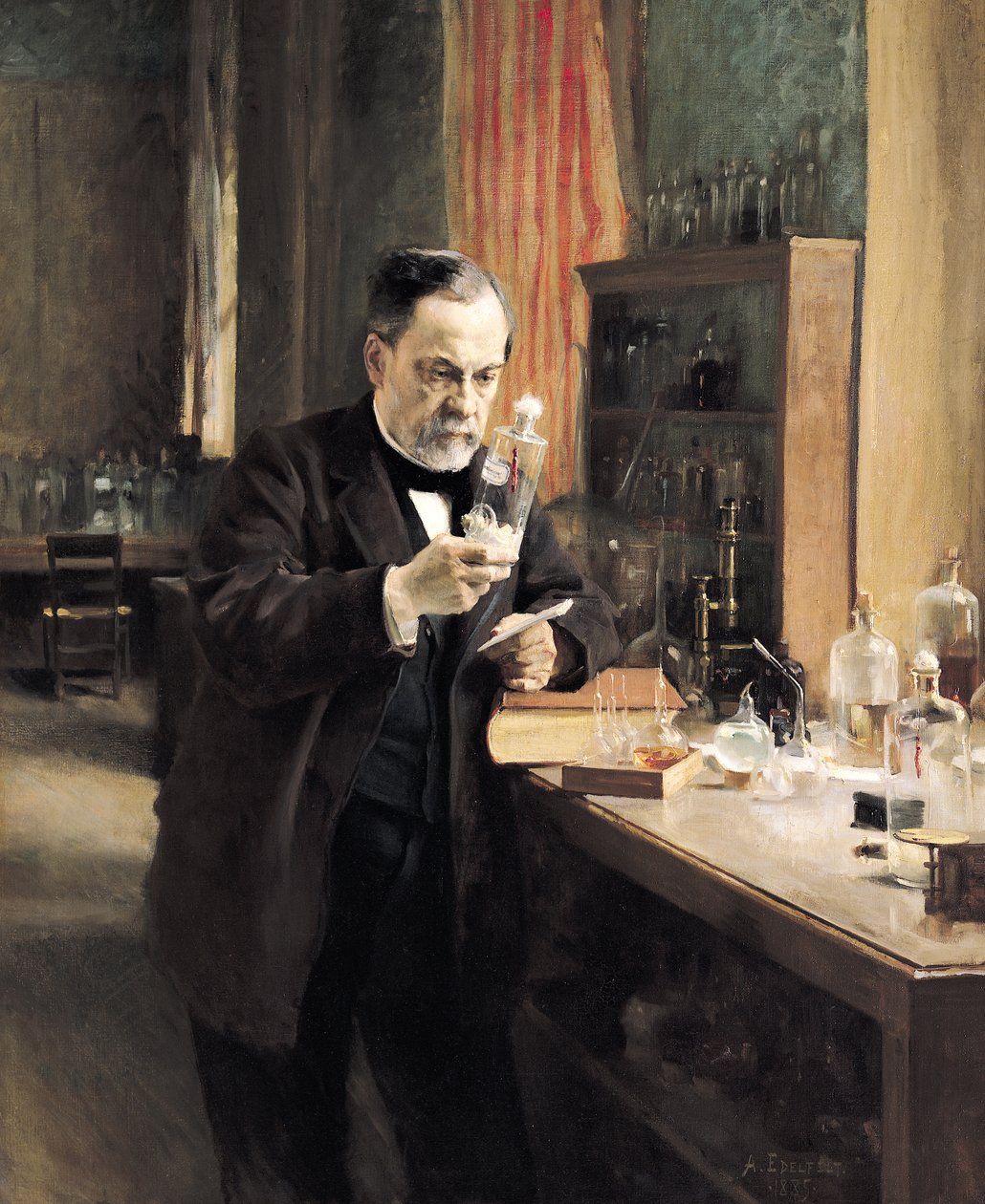 Louis Pasteur (1822-95) ve své laboratoři, 1885 od Albert Gustaf Aristides Edelfelt