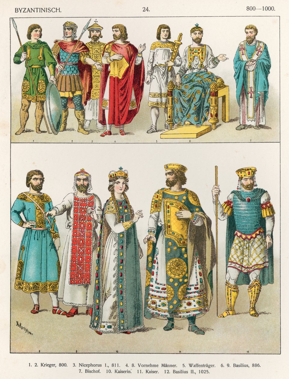 Šaty na byzantském dvoře, 800-1000, z 