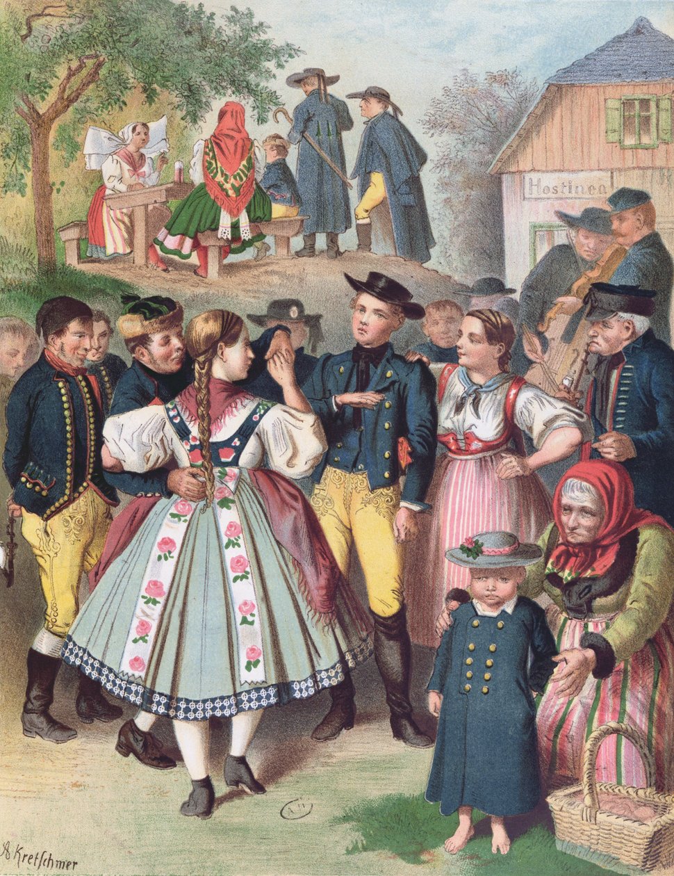Village Fete v Čechách od Albert Kretschmer