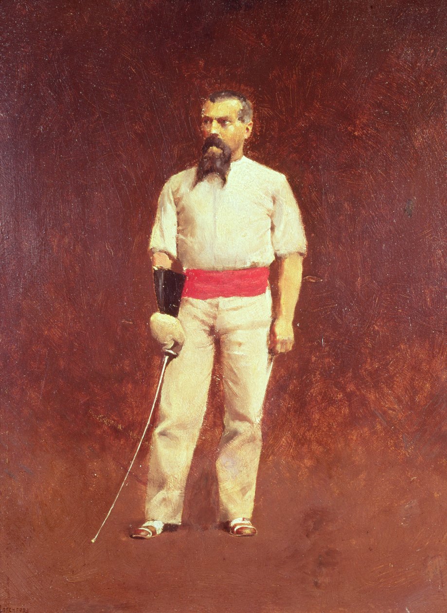 Richard Burton (1821-90) v šermířských šatech, 1889 od Albert Letchford
