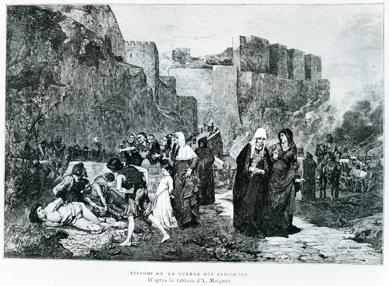 „Urážky nabízené vězňům“, epizoda z roku 1211 během křížové výpravy Albigenců od Albert Pierre Rene Maignan