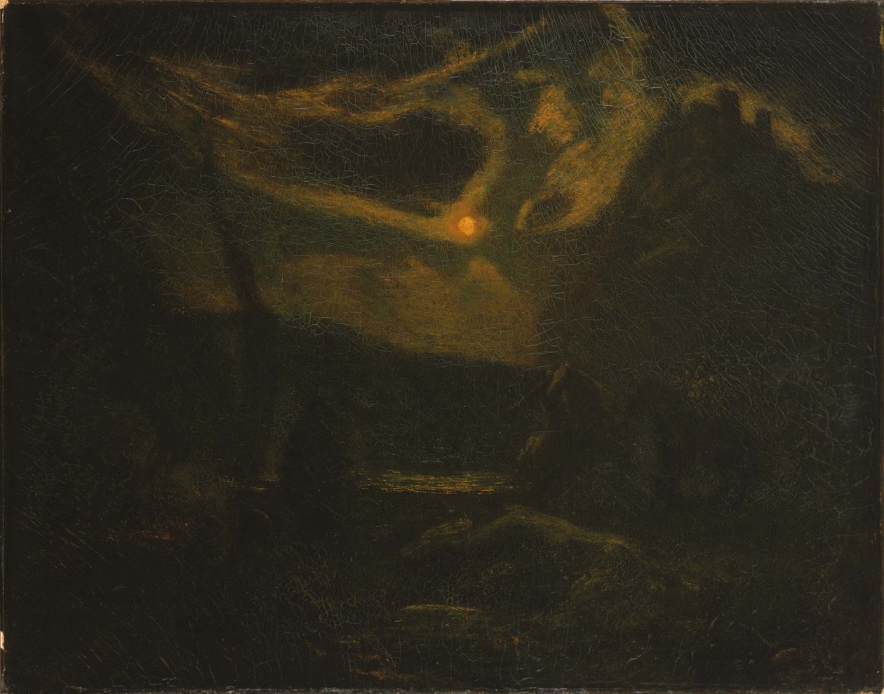 Macbeth a čarodějnice od Albert Pinkham Ryder