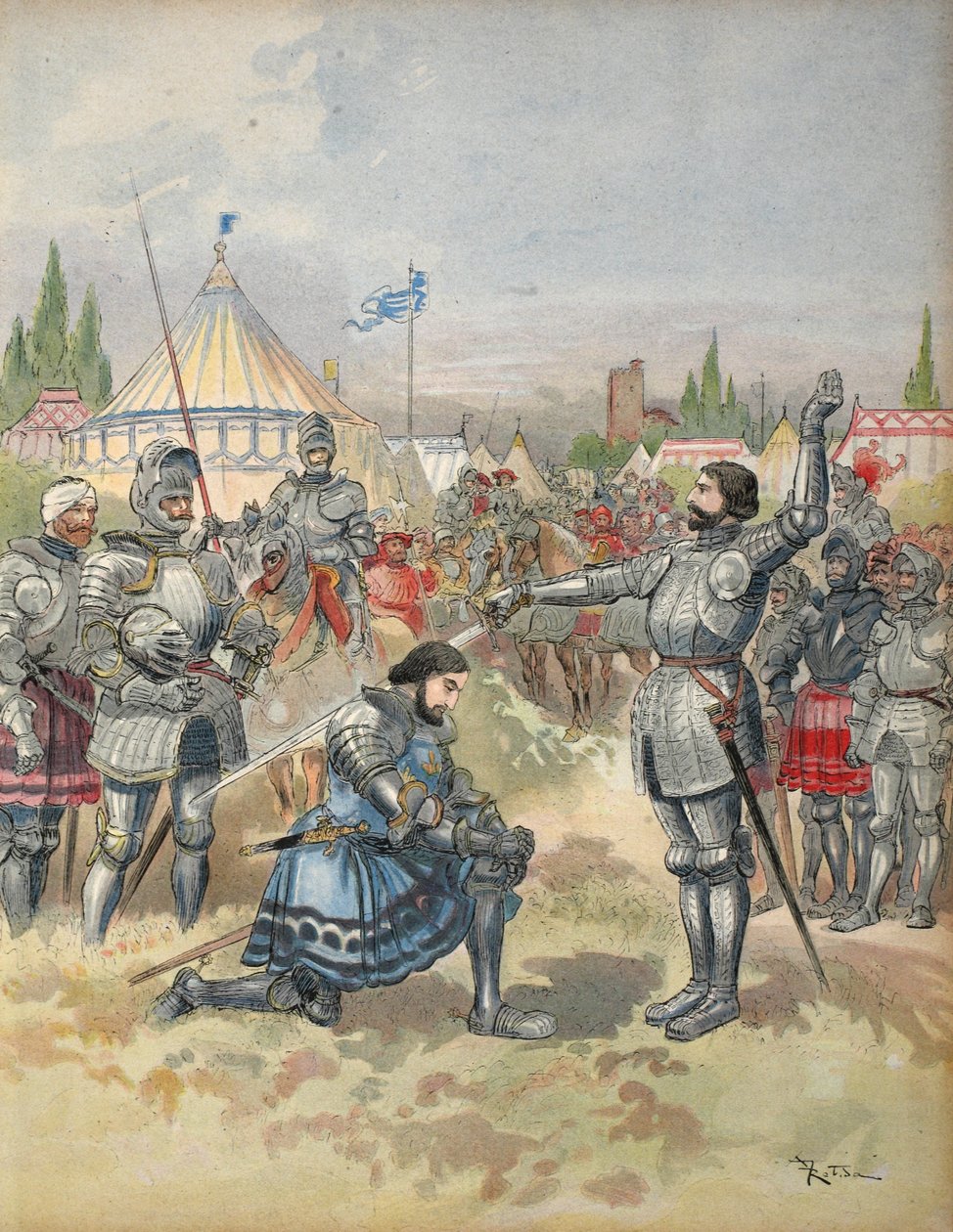 Bayardský rytíř František I., ilustrace z 