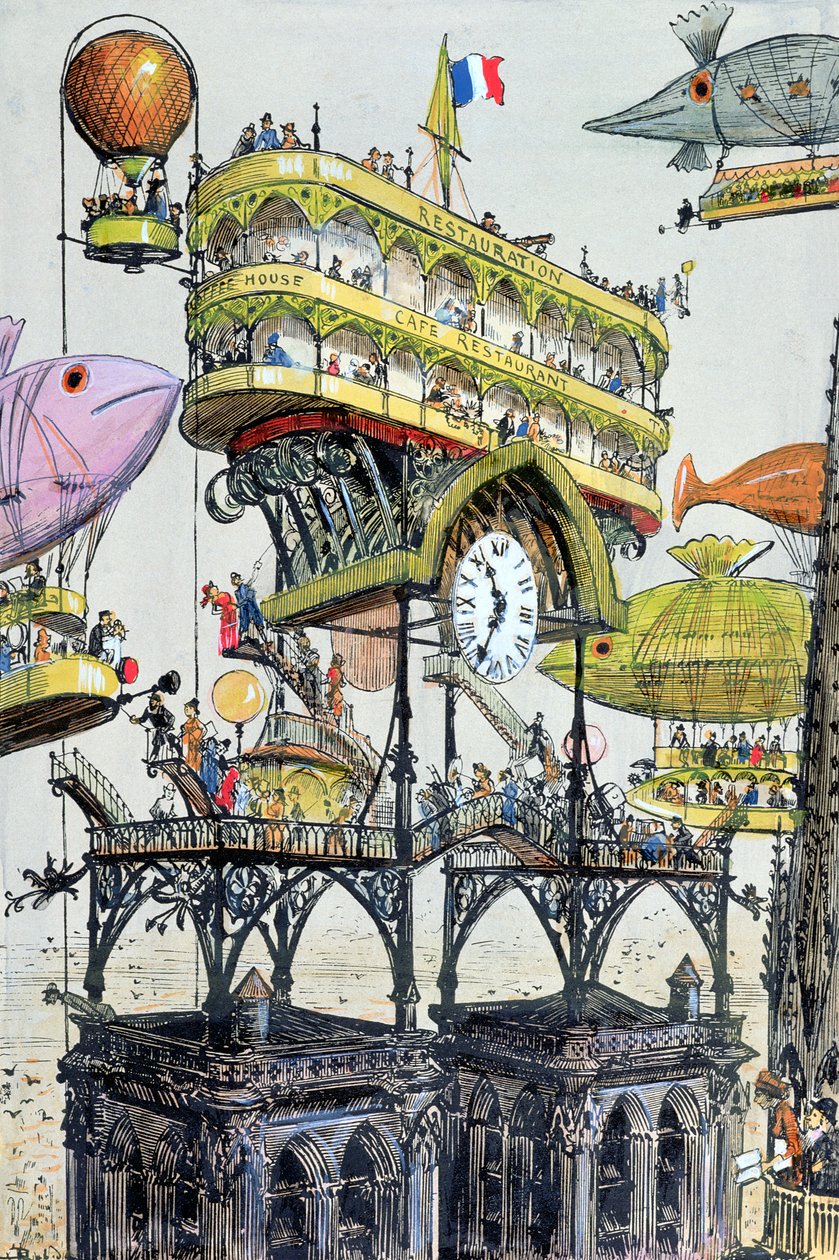 Centrální letecká stanice v Notre-Dame (Paříž), ilustrace z 