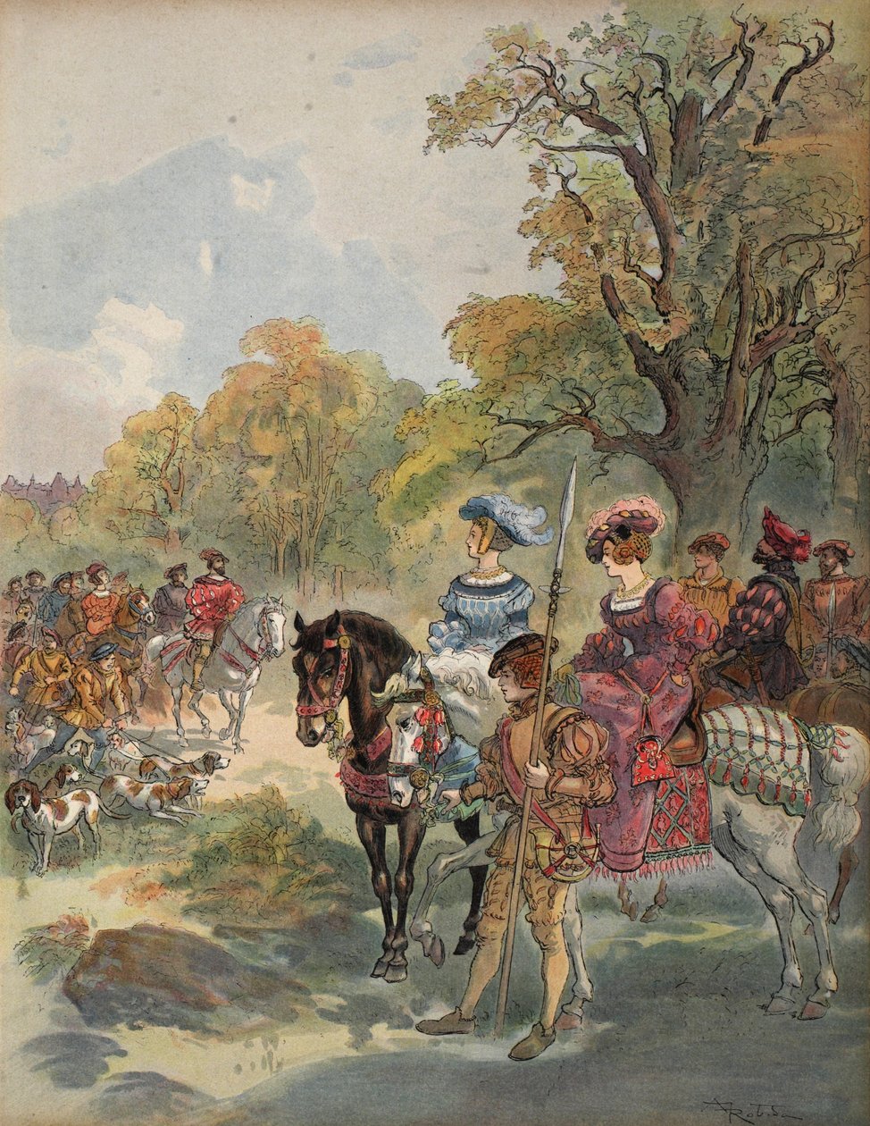 Královský lov, ilustrace z 
