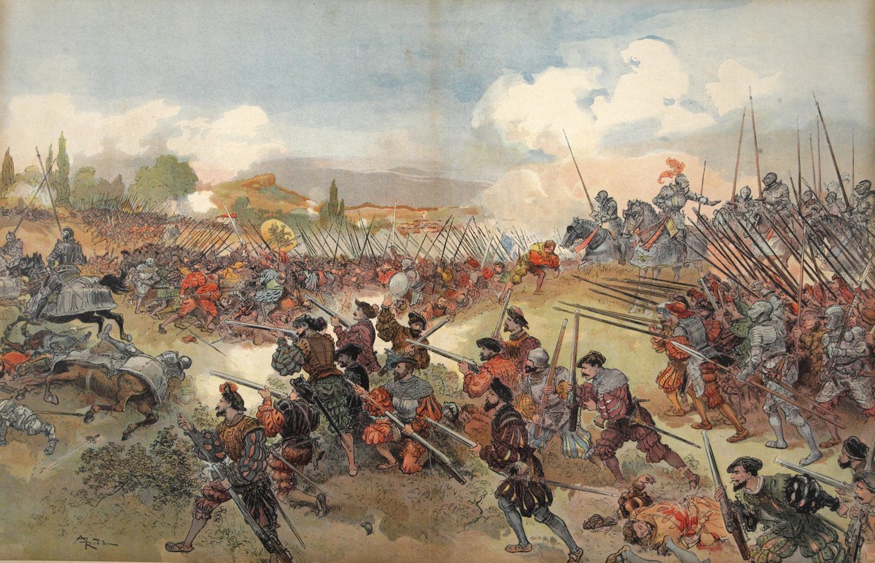 Bitva u Cerisole, ilustrace z 