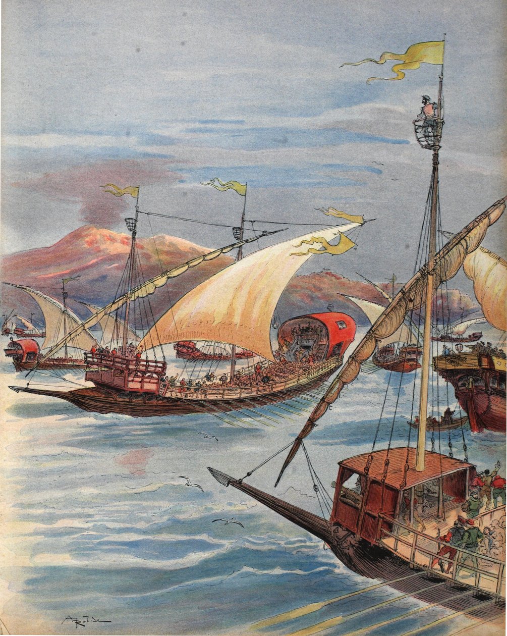 Flotila Doria, Neapol, ilustrace z 