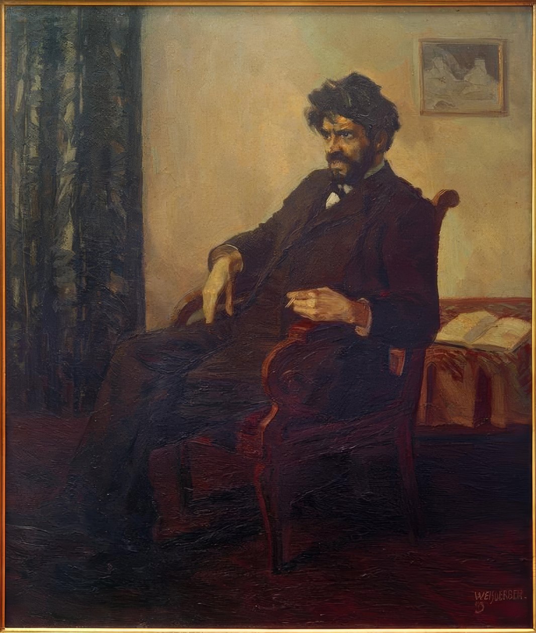 Portrét básníka Ludwiga Scharfa od Albert Weisgerber