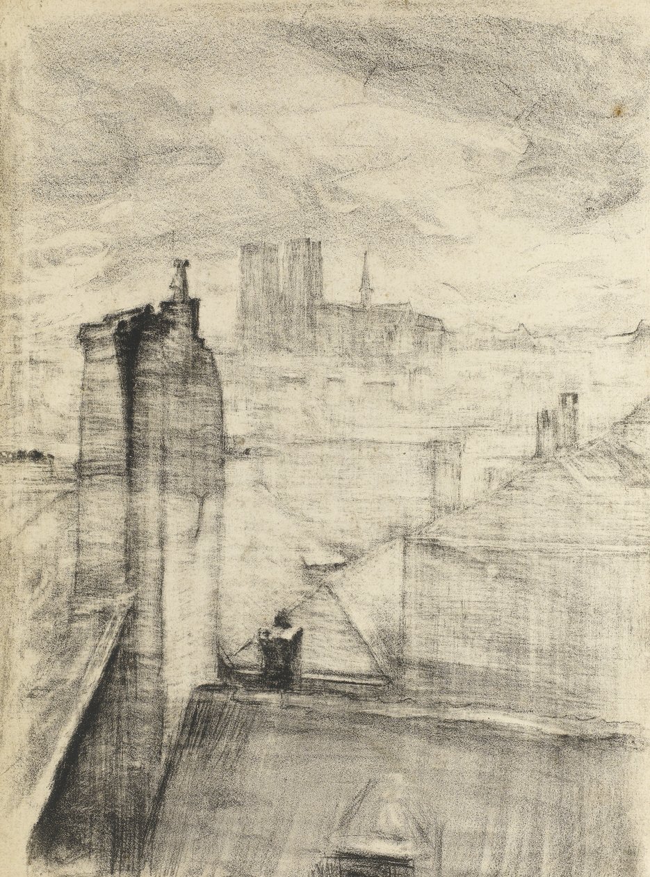 Střechy města, Brusel, kolem roku 1910 od Albert de Belleroche