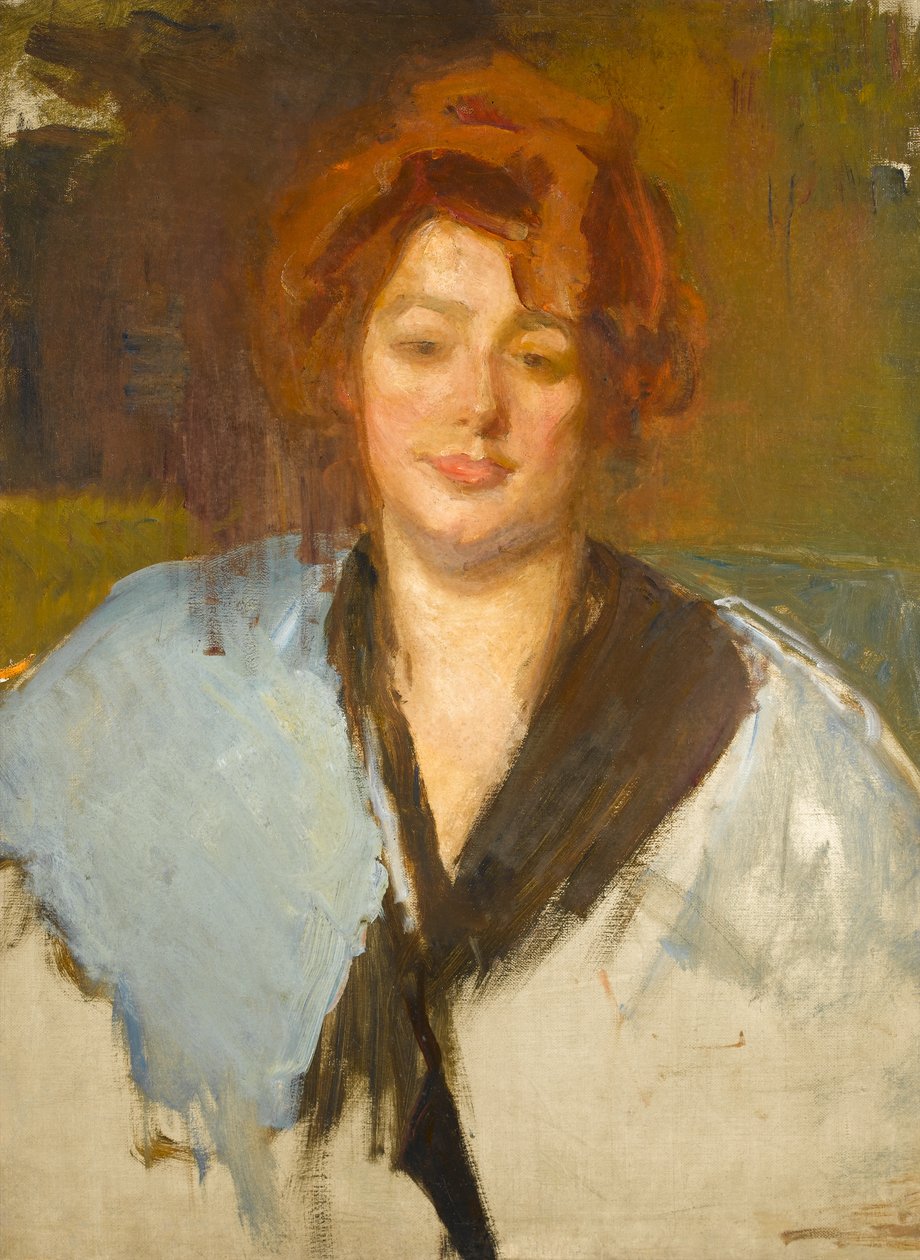 Portrét, pravděpodobně Alice Millbank, umělkyně matky od Albert de Belleroche