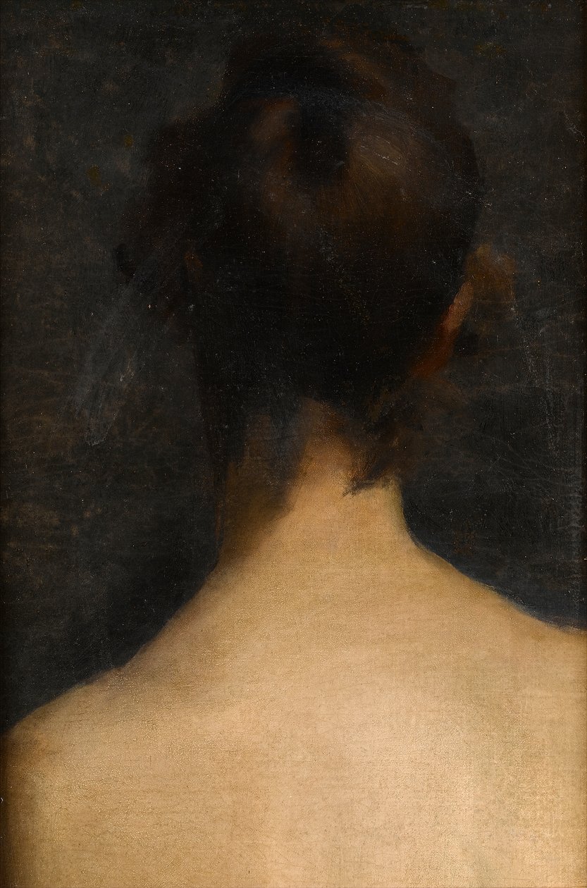 Zadní pohled, hlava a ramena, mladé ženy, kolem roku 1885 od Albert de Belleroche