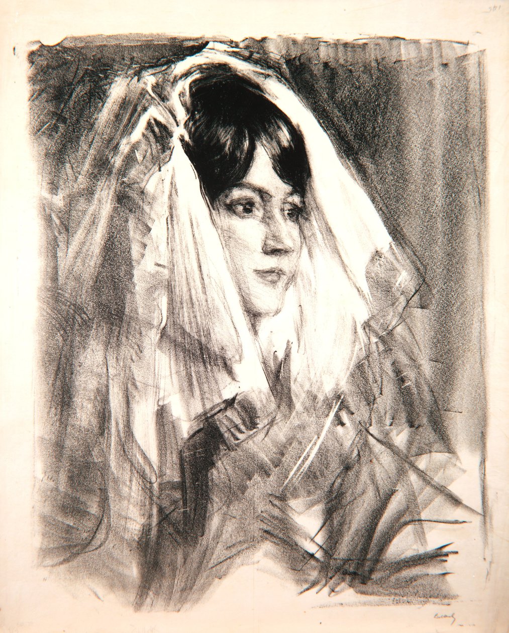 Mantilla, Madame Anglada, 1905 od Albert de Belleroche