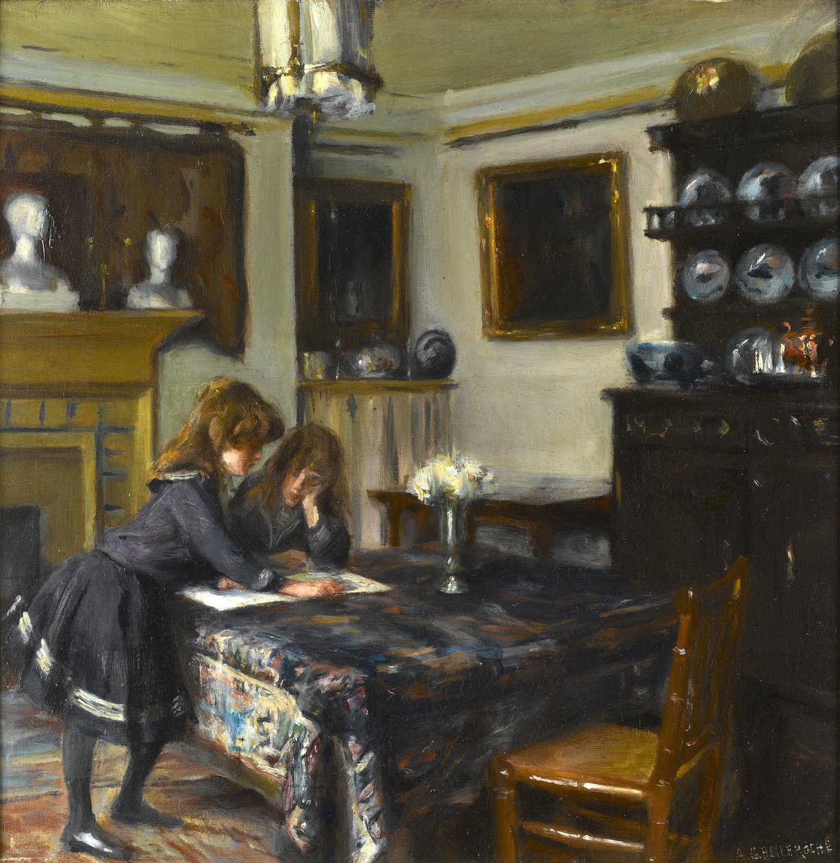Jídelna Johna Singera Sargenta, asi 1884 od Albert de Belleroche