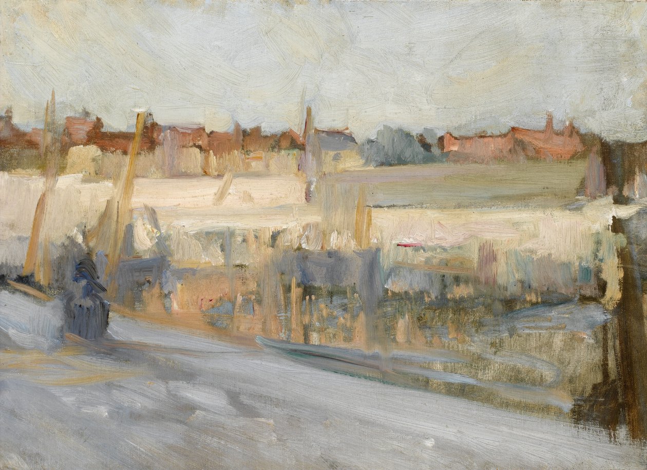 Pohled přes přístav, možná Boulogne Sur Mer od Albert de Belleroche