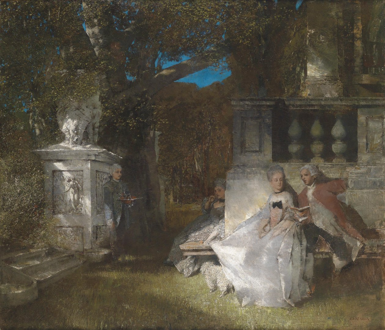 Galantní scéna v parku od Albert von Keller