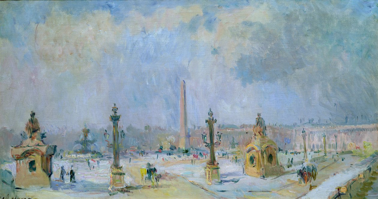 Place de la Concorde, Paříž od Albert Charles Lebourg