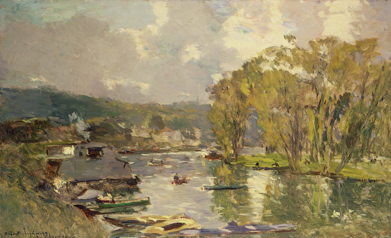 Podél Seiny v Meudonu, kolem roku 1893 (olej na plátně) od Albert Charles Lebourg