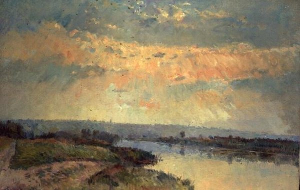 Pozdní odpoledne na Seině od Albert Charles Lebourg