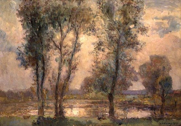 Nedaleko jezera od Albert Charles Lebourg