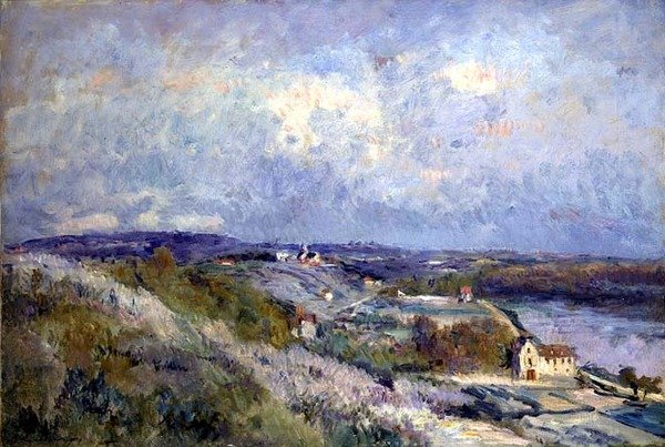 The Hills at Herblay in Spring (olej na plátně) od Albert Charles Lebourg