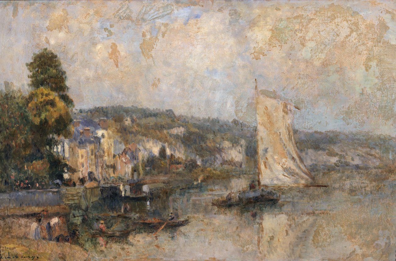 Seina v La Bouille u Rouenu, asi 1904 (olej na plátně) od Albert Charles Lebourg
