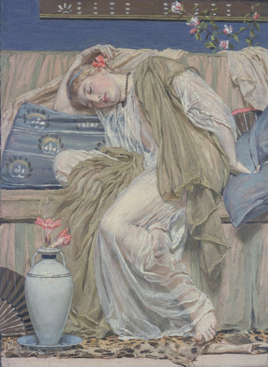 Spící dívka od Albert Joseph Moore