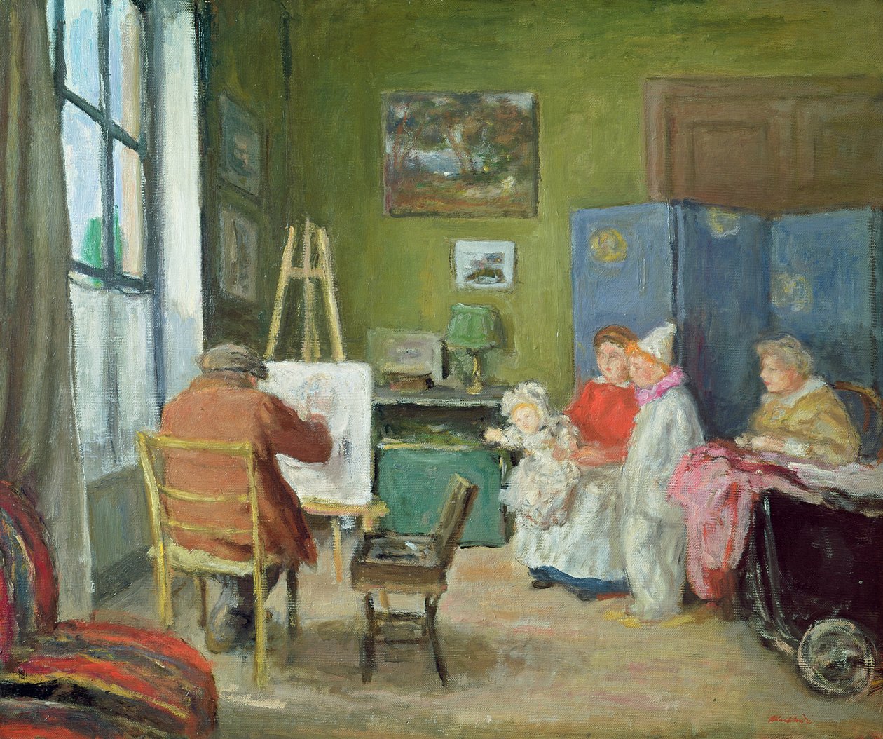 Renoir maluje svou rodinu, Rue Caulaincourt od Albert Andre