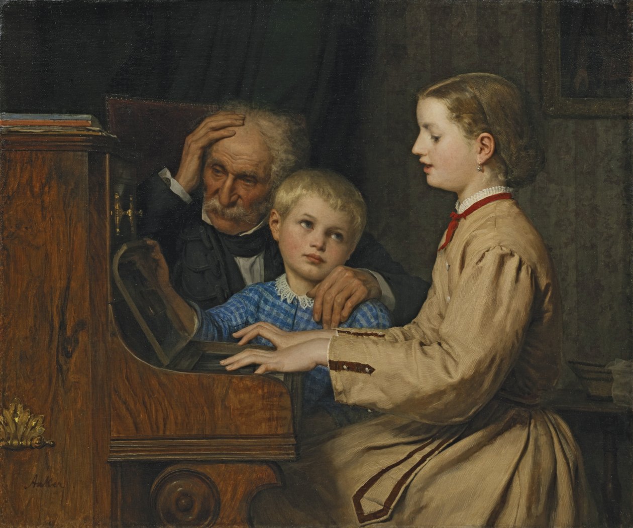 Píseň vlasti, 1874 od Albert Anker
