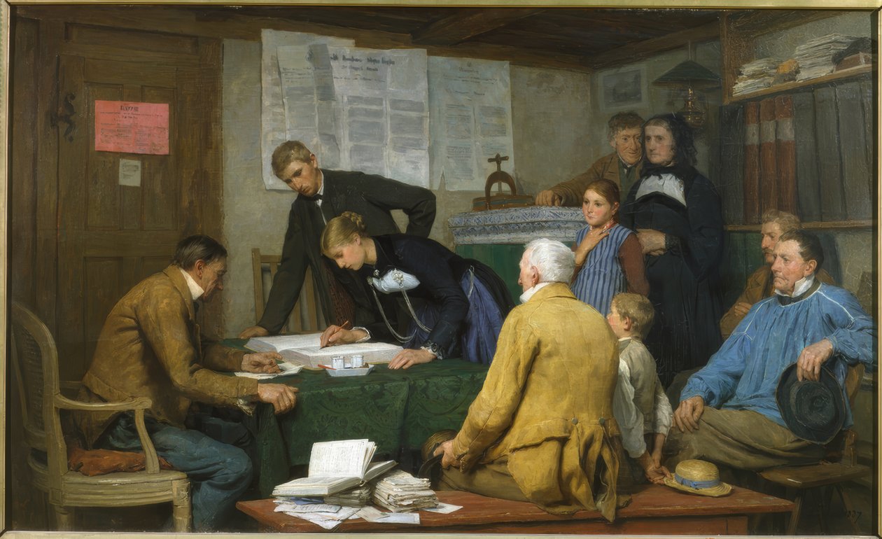 Občanský sňatek od Albert Anker