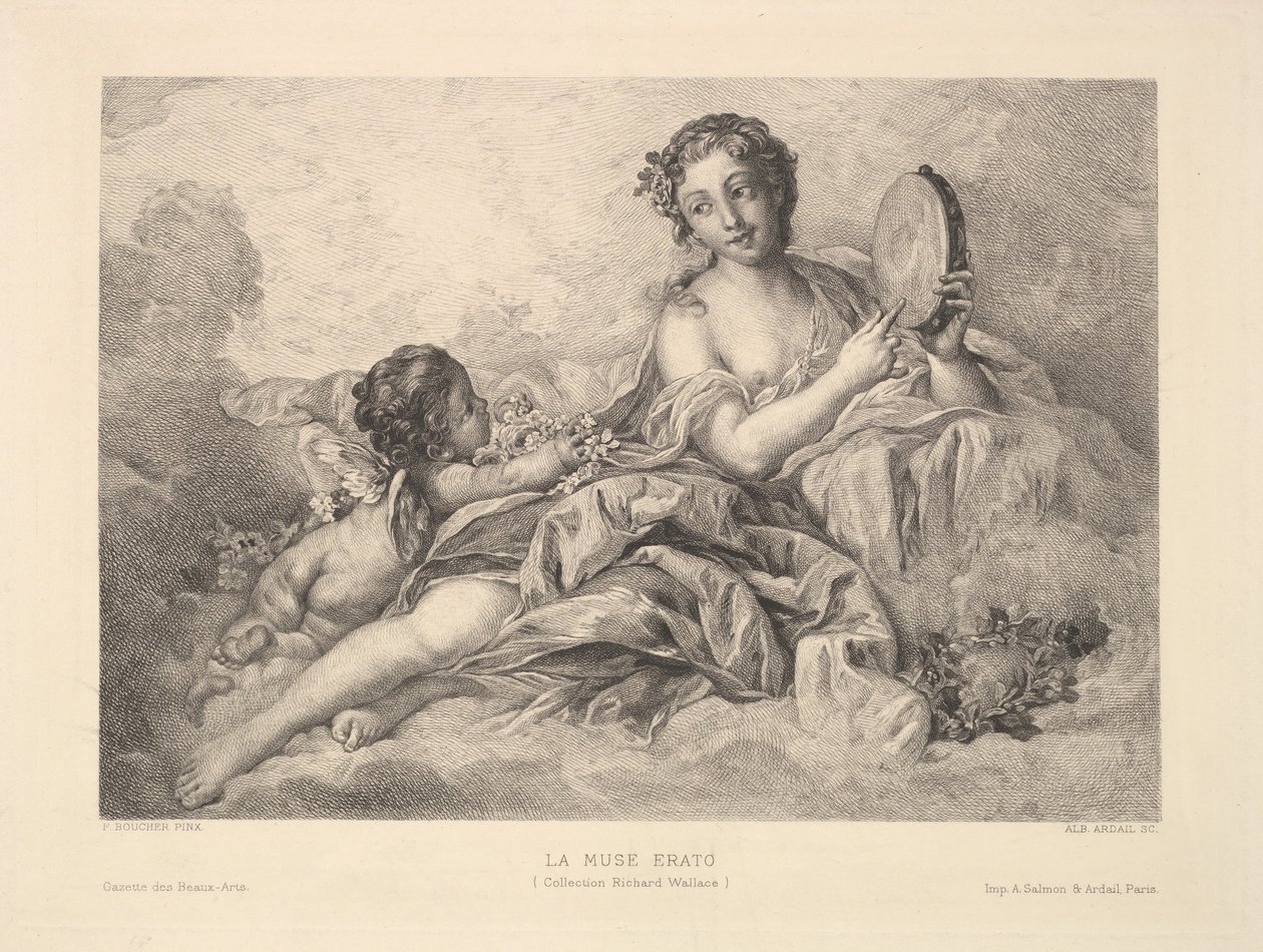 Muse Erato, 1890. od Albert Ardail
