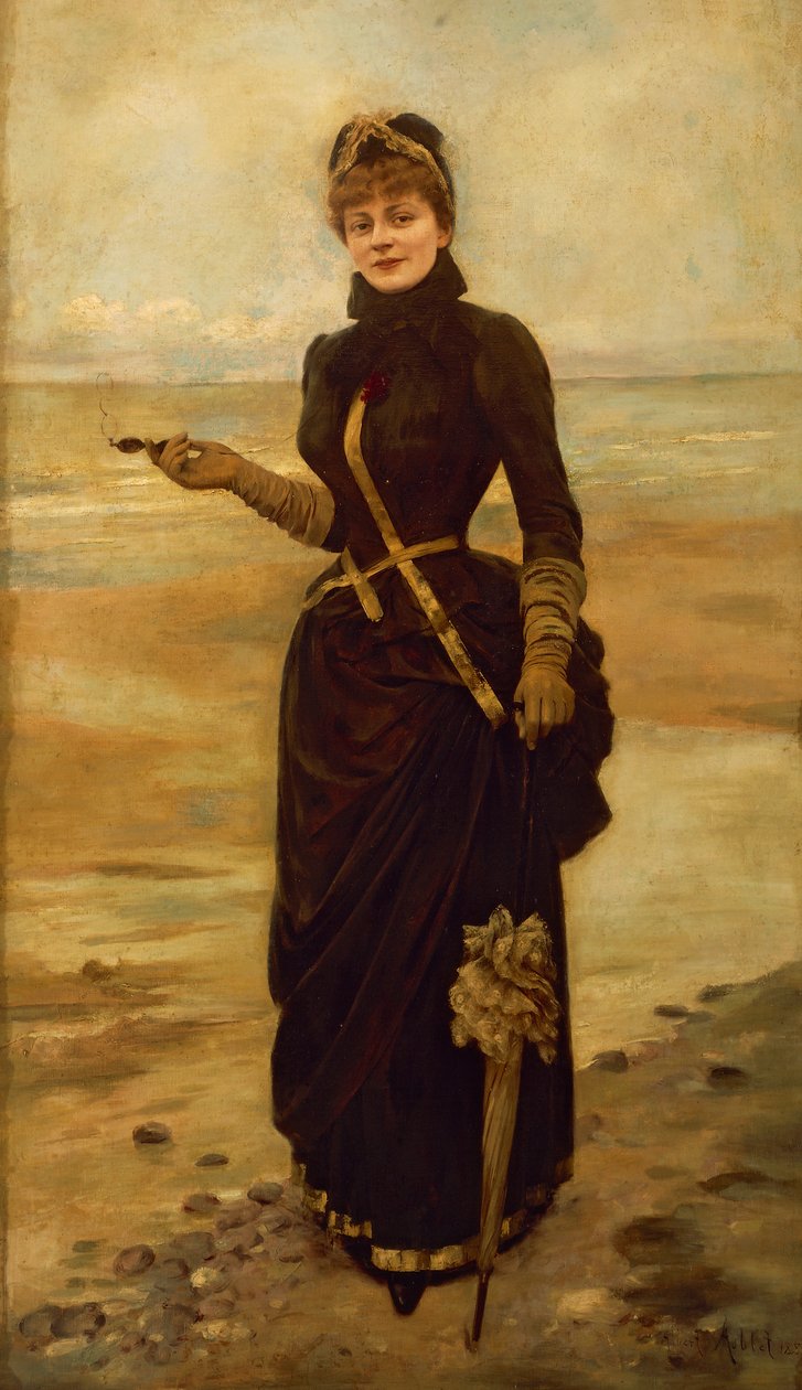 Portrét Sibylle Aimee Marie-Antoinette Gabrielle de Riquetti de Mirabeau (Británie od Albert Aublet