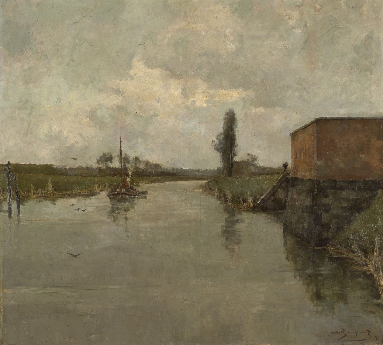 Pohled na okolí Dendermonde od Albert Baertsoen