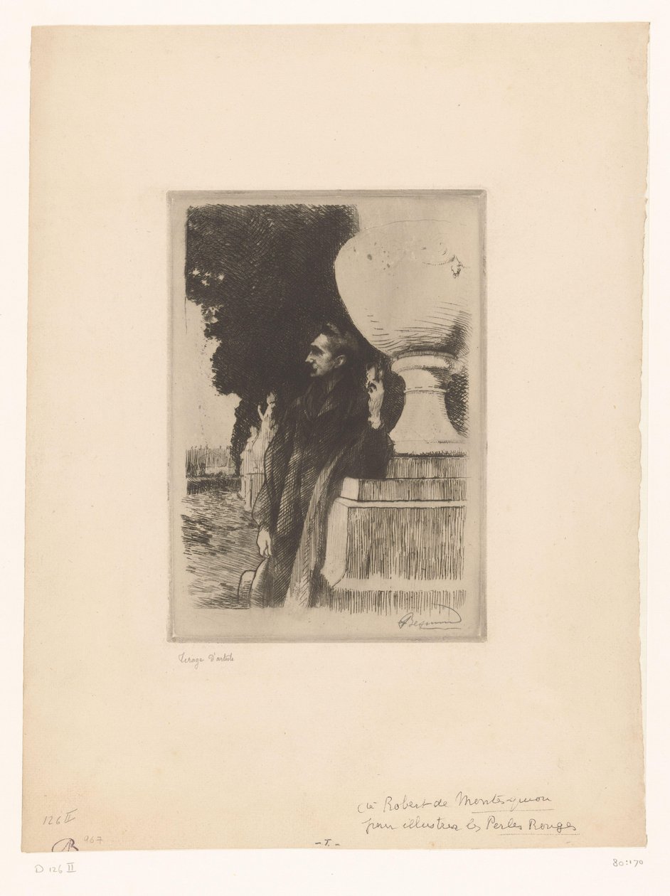 Portrét van Roberta de Montesquiou od Albert Besnard (signed by artist)