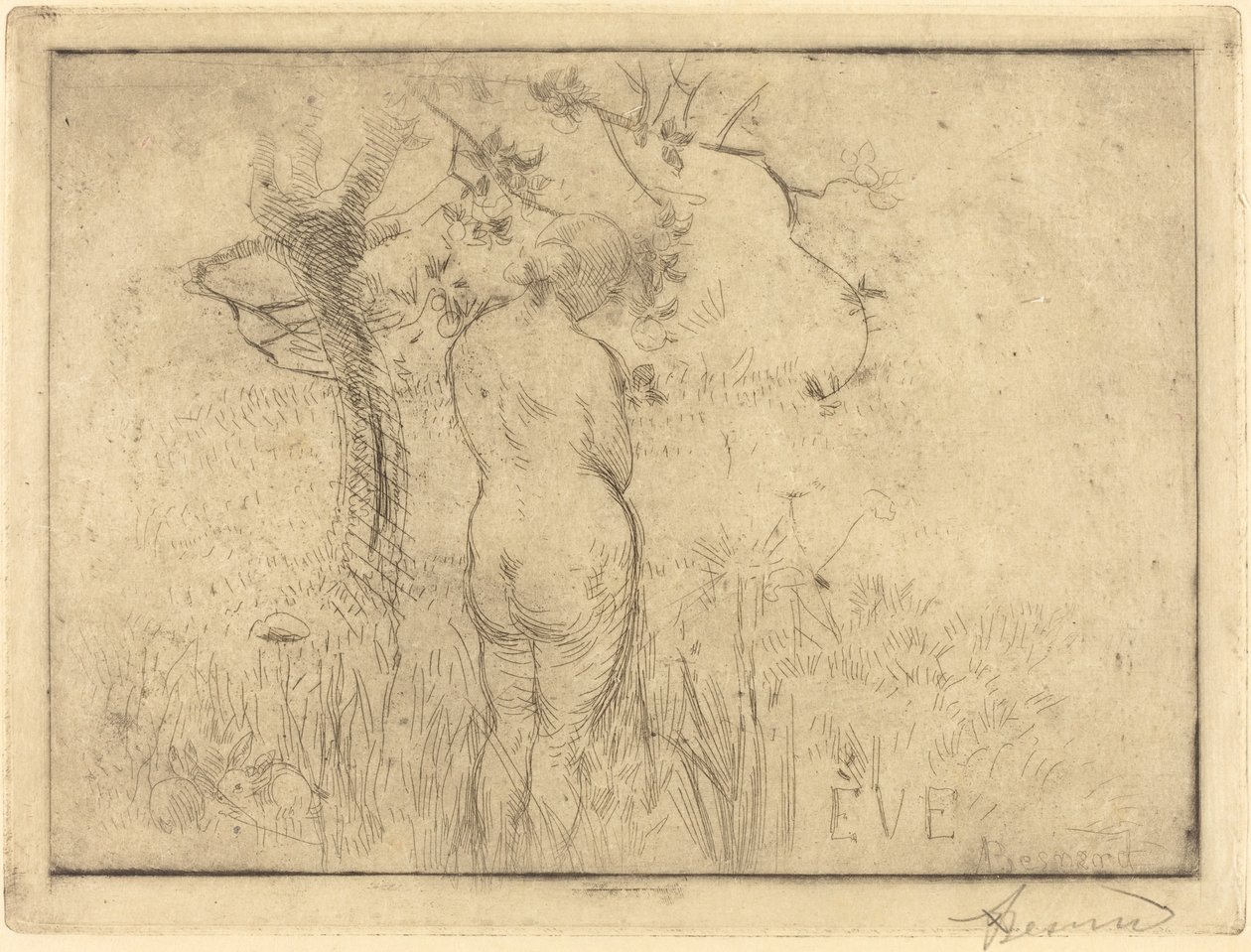 Předvečer před jabloní od Albert Besnard