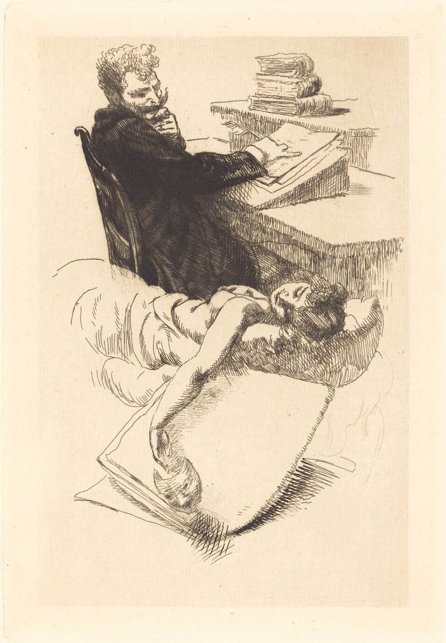 Frontispis pro „Aféra Clemenceau“ od Albert Besnard