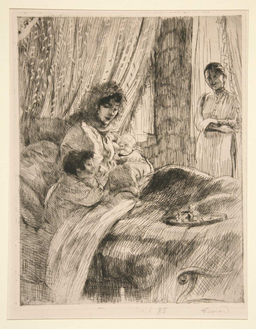 Oběd (nebo, Šťastné mateřství) [Lunch (nebo, Šťastné mateřství)] od Albert Besnard