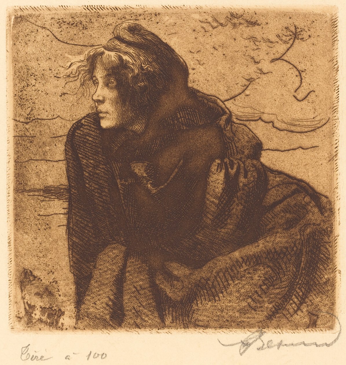Melancholie (melancholie) od Albert Besnard