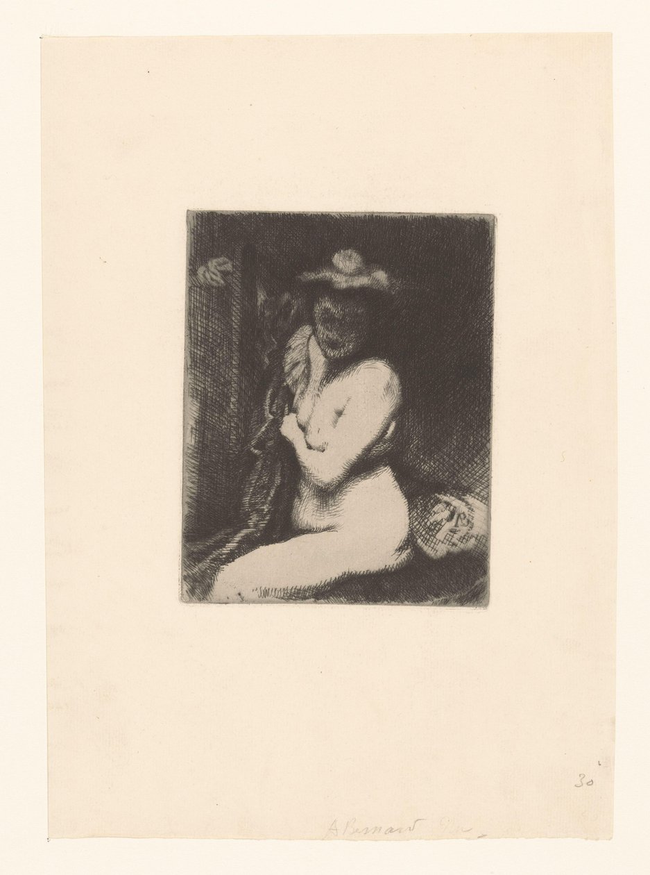 Nahá žena na záchodě od Albert Besnard