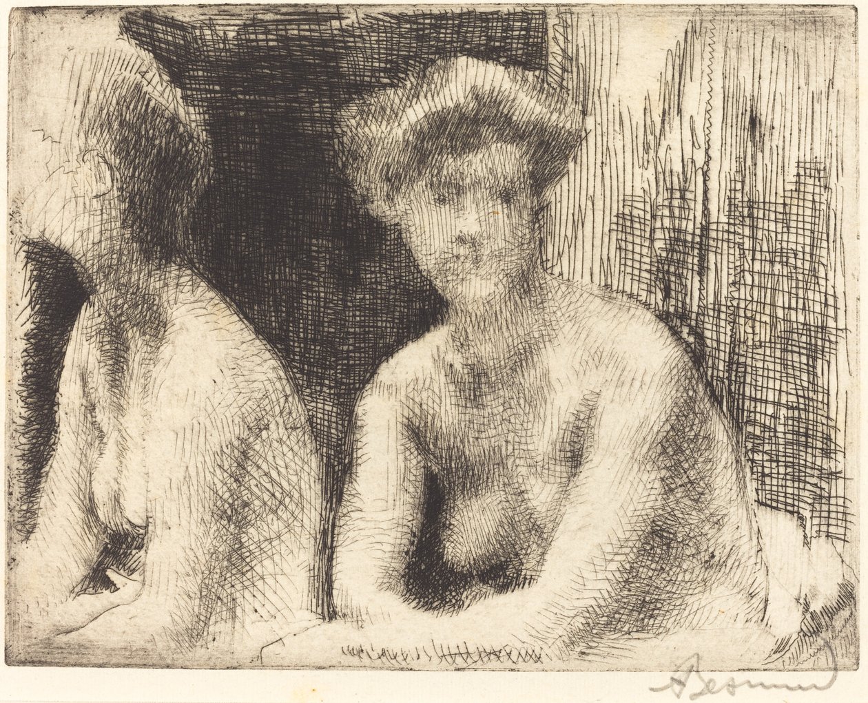 Nahá žena od zrcadla od Albert Besnard