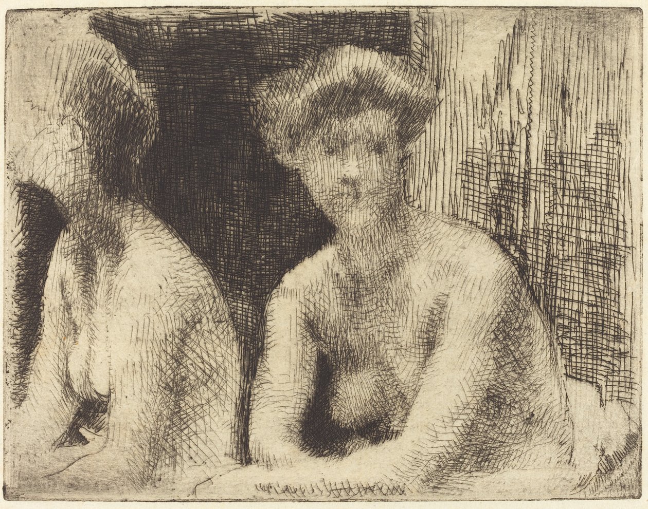 Nahá žena od zrcadla od Albert Besnard