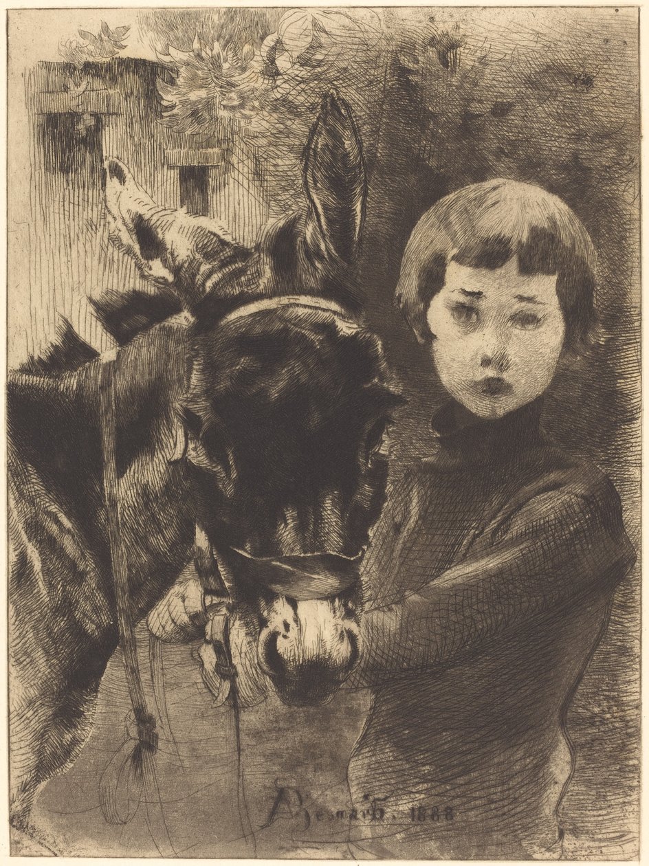Robert Besnard a jeho osel od Albert Besnard