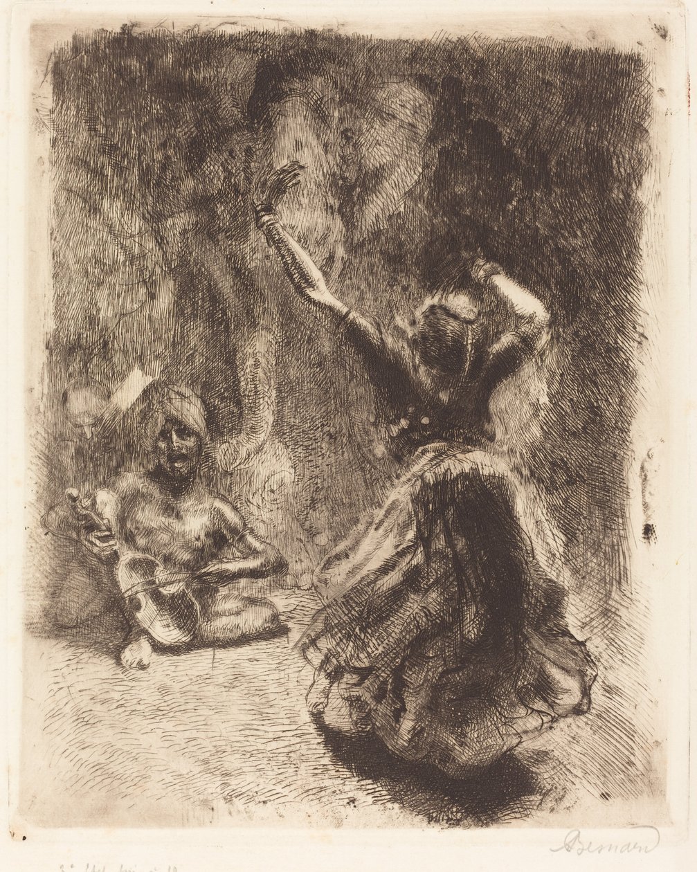 Tanečník z Tanjore (La bayadère de Tanjore) od Albert Besnard