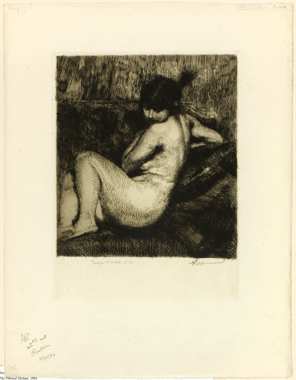 Opeřený turban od Albert Besnard