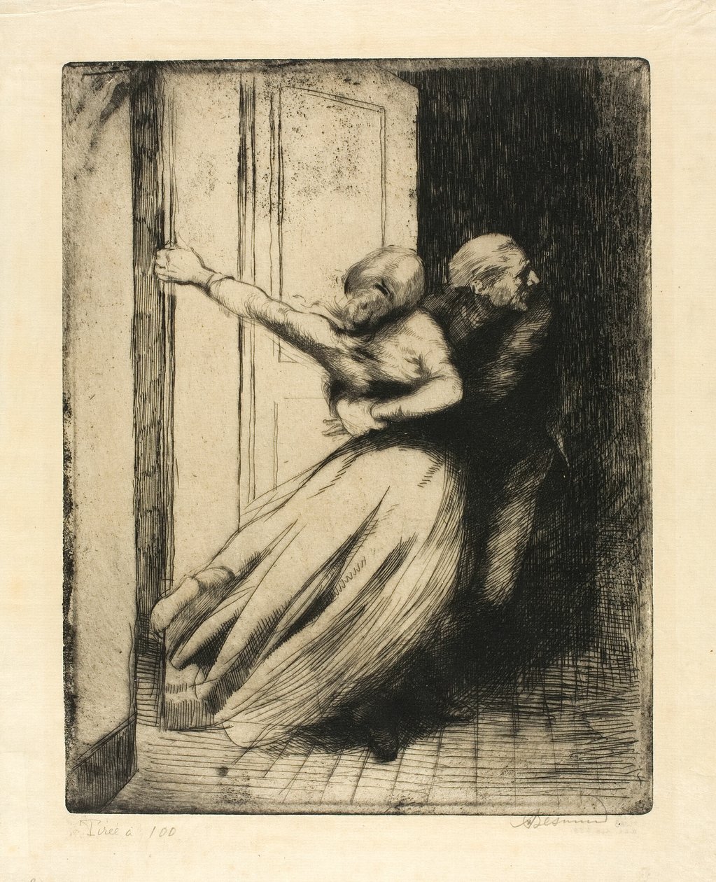 Znásilnění, osmý talíř z knihy Žena od Albert Besnard