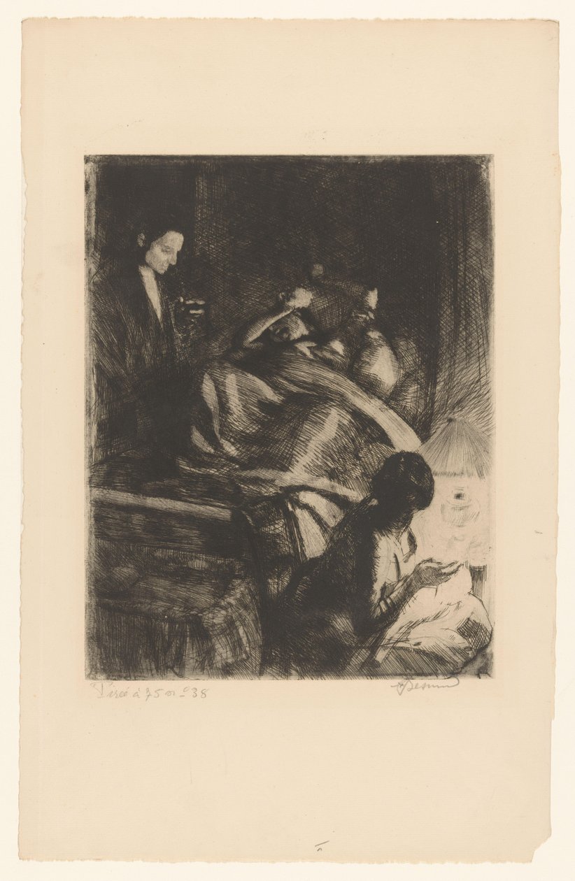 Žena u porodu od Albert Besnard