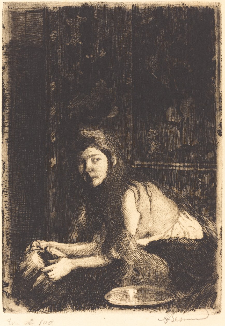 Žena s vázou (La femme au vase) od Albert Besnard